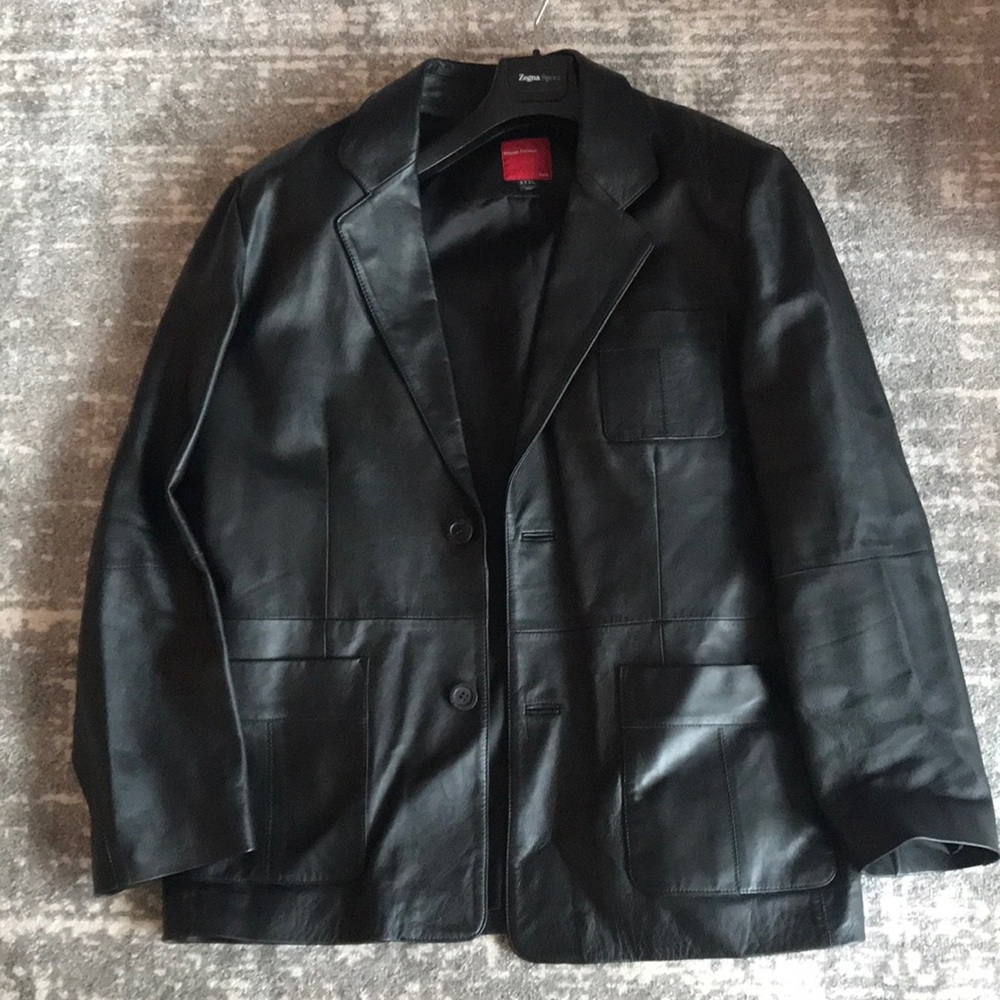 Leather men’s blazer